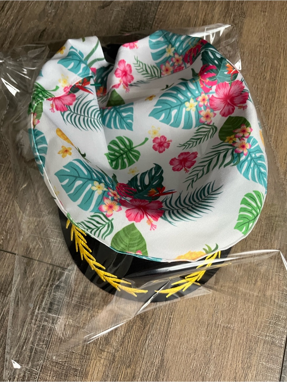 Tropical Captain Hat with Yellow Embroidery ⭐️Boutique New Item ⭐️ - Picture 7 of 7